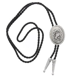 Zac's Alter Ego Vintage Horse Cameo Western/Cowboy/Rodeo PU Bolo Tie