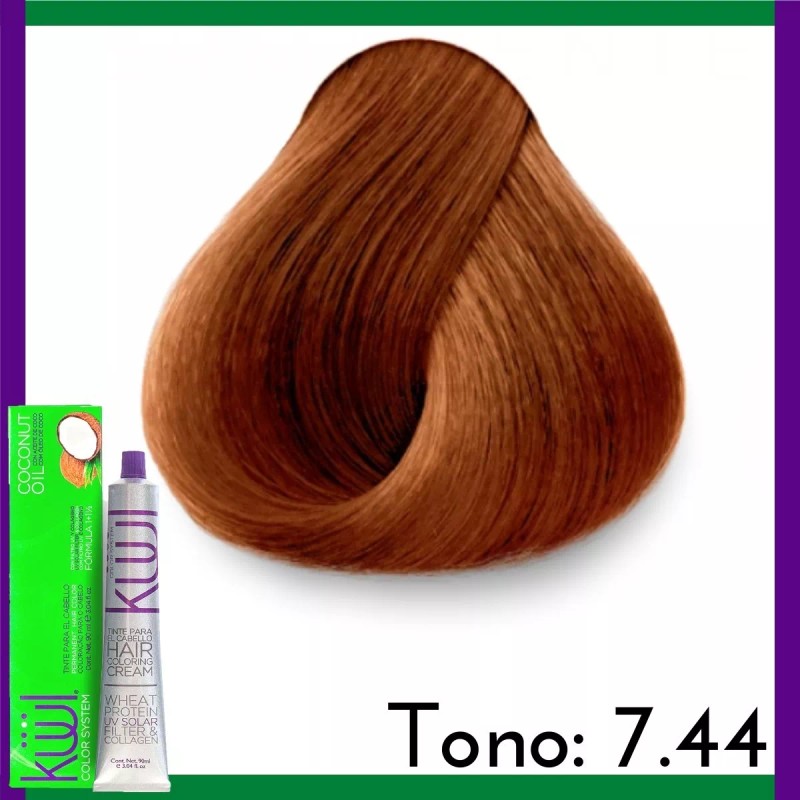 Kuul Tinte Tono 7.44 Rubio Cobrizo Intenso Tubo90g