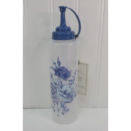 Pioneer Woman Delilah Oil & Vinegar Plastic Dispensing Squeeze Bottle 14oz Blue