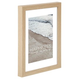 Hama Waves Picture Frame 15 x 20 cm Wooden Frame Portrait Landscape for Hanging, Standing, Stand, Hanging Device, Picture Size 15 x 20 cm, Oak
