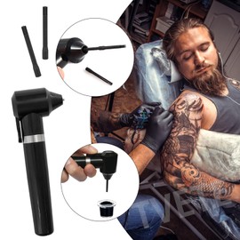 TVETE Ink Agitator for Tattoo Accessories Tattoo Supplies Tattoo Ink Mixer Machine Kit Tattoo Ink Mixer Machine Kit Plastic Cap Kit Electric Tattoo Pigment Agitator Mixer 100pcs Mixing Stick Makeup