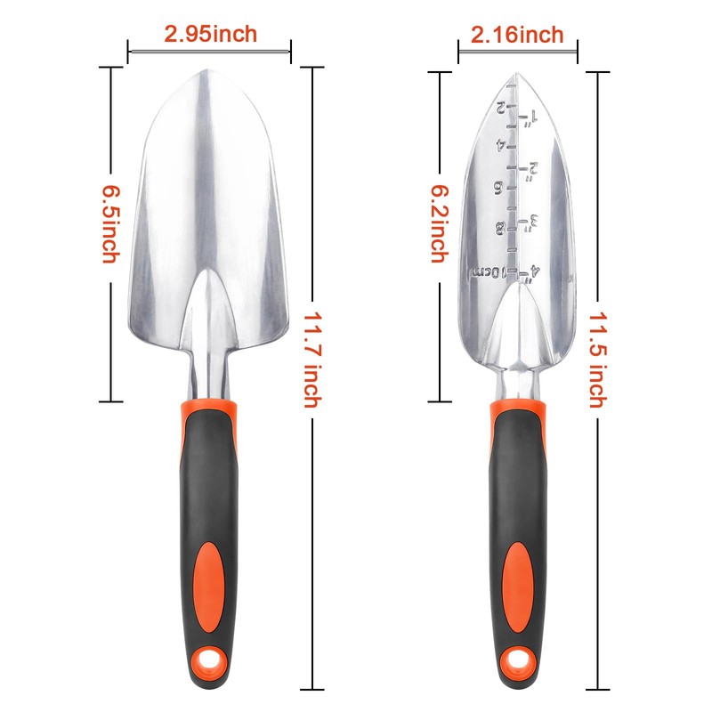 Garden Shovel Trowel Garden Tool Set, 2 Pack Heavy Duty