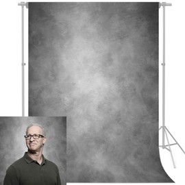 econious Photo Backdrop 5x7ft Abstract Grey Photo Background Professional Photography Background for Studio Props with Rod Pocket (Background Only)