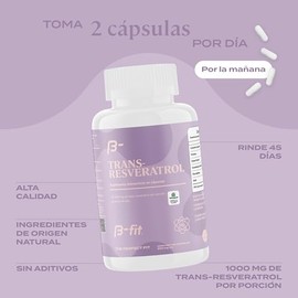 B-FIT TransResveratrol 1000mg - Cápsulas Vcaps
