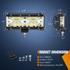 Nilight Side Shooter Light Bar 7 Inch Triple Row Spot
