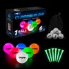 KINGTOP Classic Glow in The Dark Golf Balls with 10-Minute
