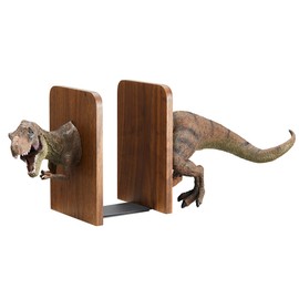 Unique Handmade Resin Dinosaur Bookends for Kids and Adults - Cute Book Holder for Home, Office, School Library - Decorative and Sturdy Book Stands - Perfect Gif (T-Rex)