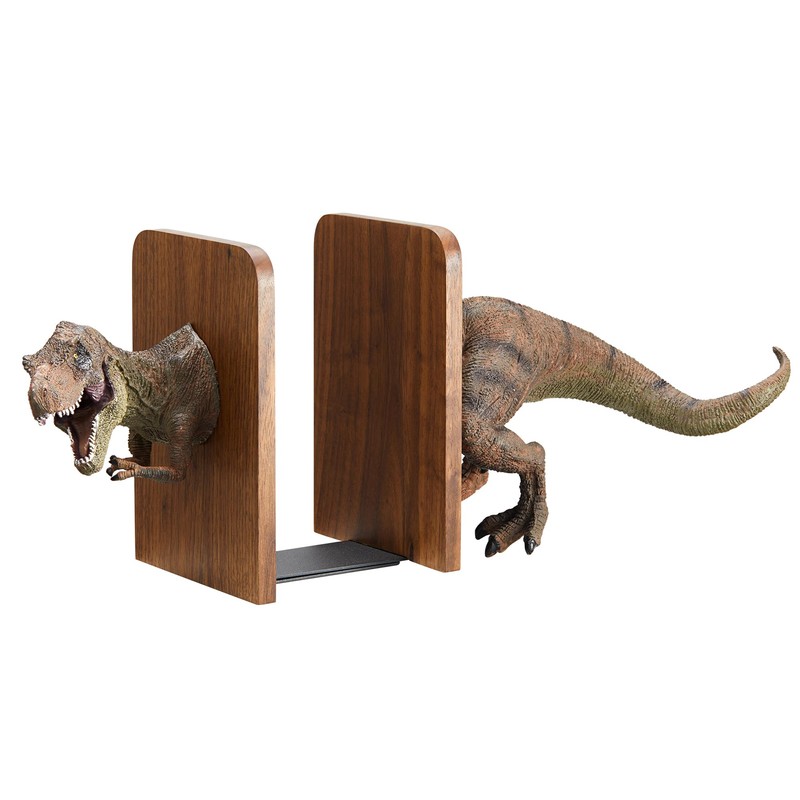 Unique Handmade Resin Dinosaur Bookends for Kids and Adults -