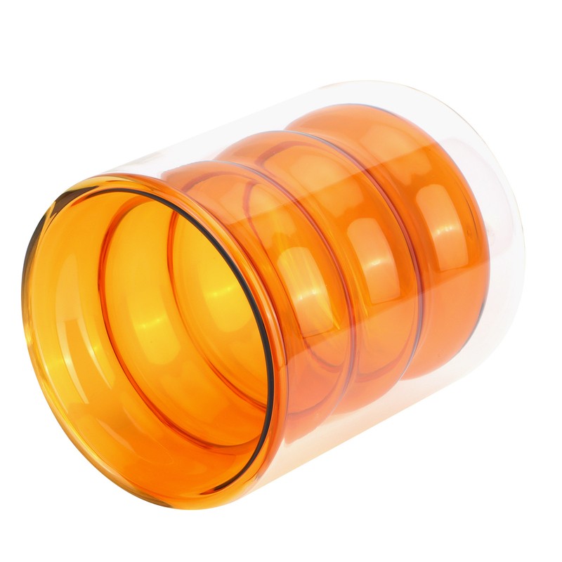 200ml DoubleLayer Glass Mug HeatResistant 3 Dimensional Spiral Cup for