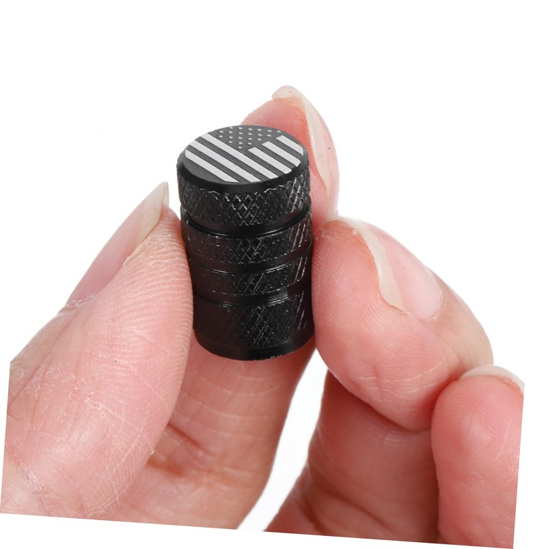 ABOOFAN 4pcs American Flag Tire Valve Caps Durable Tire Stem