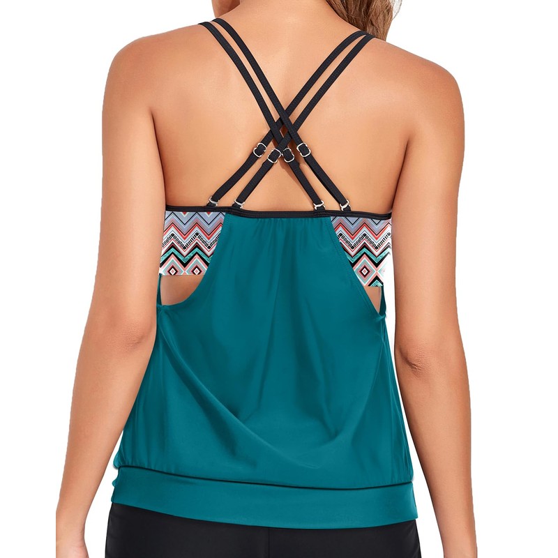 Holipick - playera tipo tankini para mujer, con control de