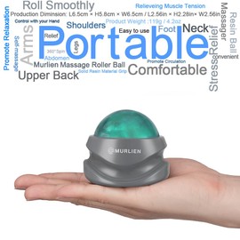MURLIEN Massage Roller Ball, Tight and Sore Muscles Relief, Manual Massager, Alleviating Shoulder, Arms, Back, Legs, Calves or Muscle Tension - Green
