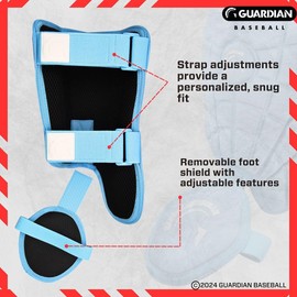 Guardian Baseball Batting Protective Baseball Softball Leg Guard | Adult & Youth | Right-Handed & Left-Handed Hitters | Adjustable | Lightweight Flexible
