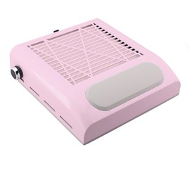 New Nail Vacuum Cleaner, Adjustable Speed 80W with Filter Reusable Filter, Hand Pad Desktop Nail Vacuum Cleaner, Electric Vacuum Low Noise (Pink)