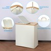 efluky Laundry Hamper with Lid, Double Laundry Hamper with 2