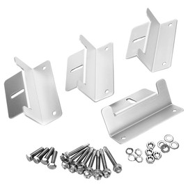 Kukazer 4 Sets of Solar Panel Mounting Z Brackets Lightweight Aluminum Corrosion-Free Construction for RVs, Trailers, Boats, Yachts, Wall and Other Off Gird Roof Installation, 4pcs