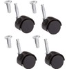 Just Accessories Twin Nylon Wheel Castors Casters, Socket Grip Neck