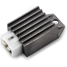Trkimal Motorcycle Voltage Regulator, 12 V 4-Pin Plug Regulator Rectifier for Scooters, Moped, Off-Road Vehicles, Go-Karts Buggie with GY6 Motor, 50 cc to 150 cc