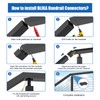 BLIKA 2 Pack Vertical Pivot Connectors with Screws, 180° Adjustable