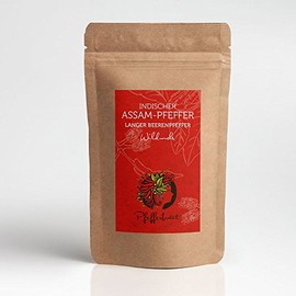 Assam Pepper from Wild Growth 70 g in Aroma Protection Bag Long Berry Pepper Gourmet Pepper