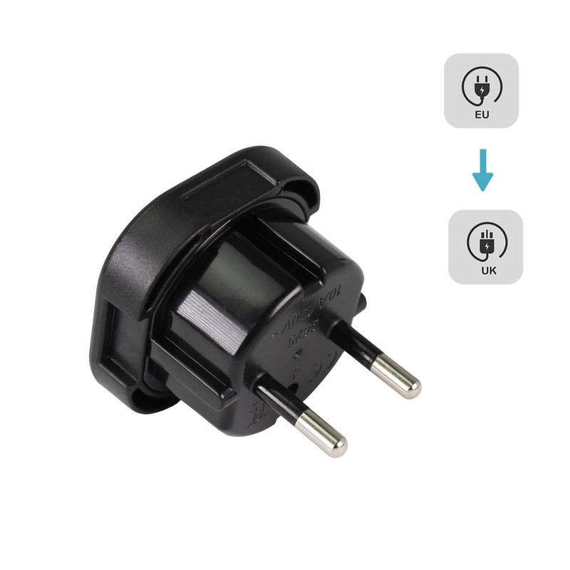 OcioDual UK to European Plug Adapter, Travel Plug Adapter, Type