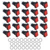 25 Pcs Push Button Switch Light Indicate Self Locking Long