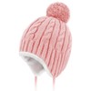 HONGTEYA Baby Beanie Hats Toddler Infant Winter Warm Knit Hat Boys Girls Pink