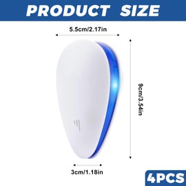 SiumPklay 4 Pcs 2025 Upgraded Ultrasonic Pest Repeller 4 Packs​ – Powerful ​Mouse Repellent Plug In​ for Control Drive Away Mouse MicePest Spider & Rat Rodent Safe for Pets & Kids Covers 1100 Sq Ft