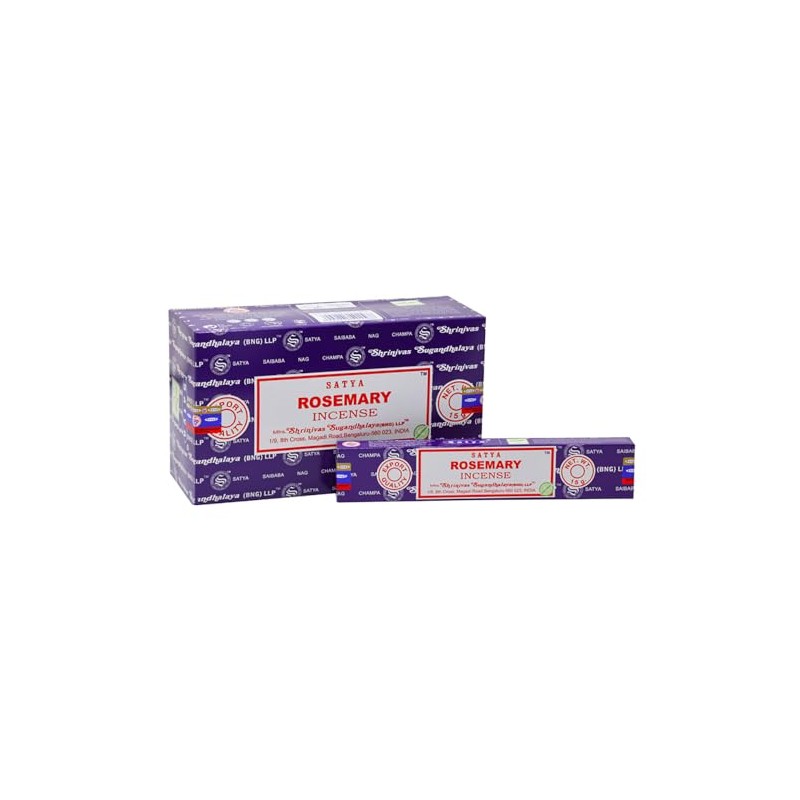 VIE Satya Incense Sticks, 12 Packs x 15g, Rosemary