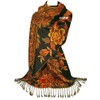 GFM® Pashmina Style Scarf in Peacocks Design (DK1909-KL)