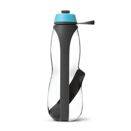 Black+Blum Eau Good Duo Carbon Filter Plus Infuser Bottle, Grey/Blue, 700 ml