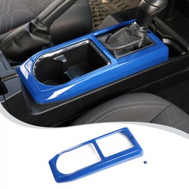 LLKUANG Center Console Gear Panle Frame Cover Trim Compatible with Toyota Tacoma 2016-2023,Car Gears Shift Panle Cup Holder Protective Trim Frame Car Accessories(Blue)