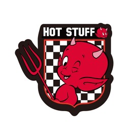 Hot Stuff The Little Devil Checker Flag UN1020 Character Sticker