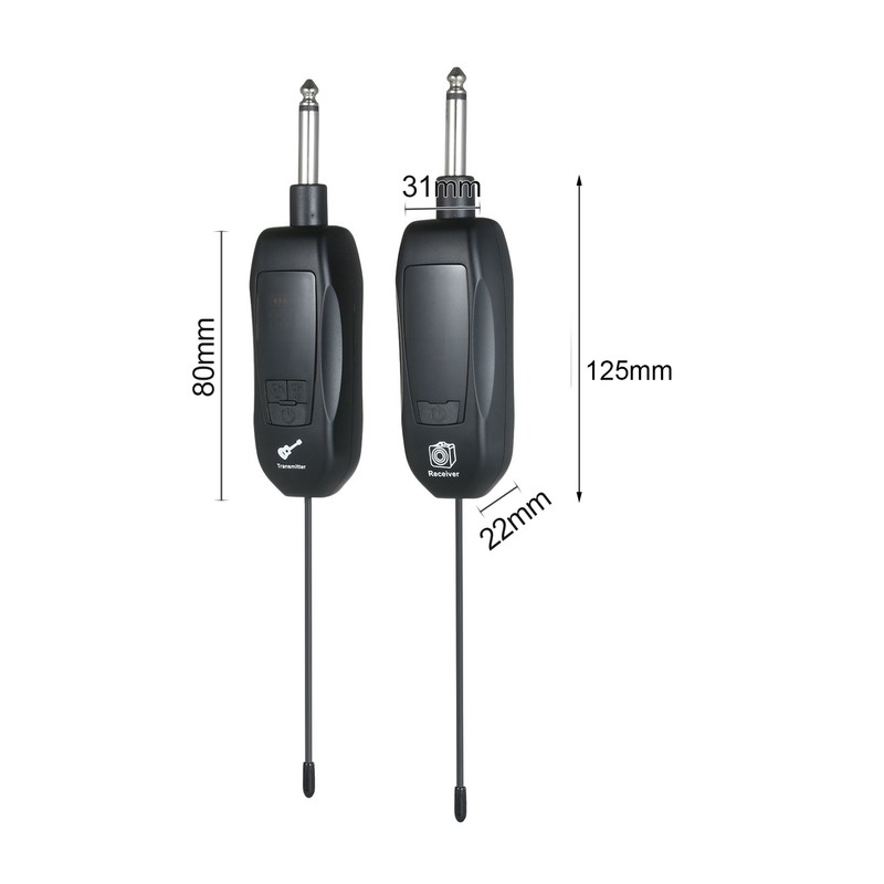 UHF Wireless Transmitter and Receiver 6.35mm Standard Audio Plug Wireless