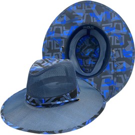 Qwave Safari Hats - Packable Mesh Sides Fishing Hat - 3 Color Options - Outdoors Tribe Sun Hat for Women or Men, Blue