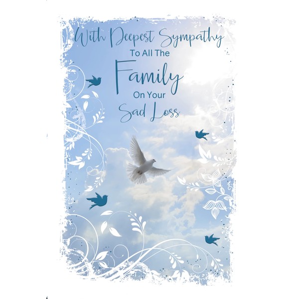 with Deepest Sympathy to All The Family Sympathy/Condolence Card with