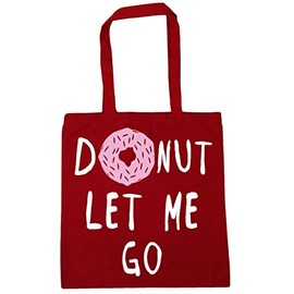 Hippowarehouse Donut let me go Tote Shopping Gym Beach Bag 42cm x38cm, 10 litres