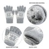 NyxSeat 2 Pairs of Gloves with Snowflake Print, Winter Gloves