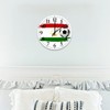10" Football Theme Tajikistan Wall Clock Beautiful Hispanic European Asia