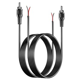 BERLAT BERLAT RCA to Speaker Wire Adapter, Speaker Bare Wire Cables to RCA Plugs Adapter Repair Speaker Cord for Speakers Amplifier Audio Video AV Receivers （2 Pack 20AWG 6.6 ft）