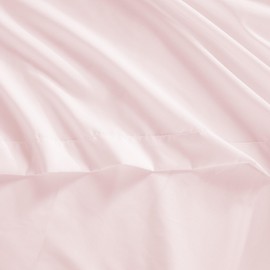 King Size Flat Sheet Only - Ultra Soft & Breathable Brushed Microfiber Top Sheet Only for King Size Beds, Pale Pink