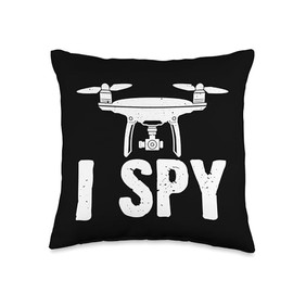 Funny Drone Design For Men Women Drone Camera Pilot Lovers Throw Pillow
