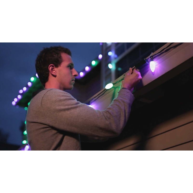 LumenPlay 1101950 Bulb Set App-Enabled C7 Extender String (12 RGB