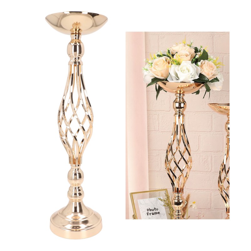 Table Candlestick Ornament Iron Twisted Curb Candle Holder Decorative Ornament