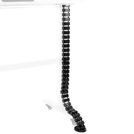 VIVO Standing Desk Vertebrae Magnetic Cable Management Kit, Adjustable Quad Entry Flexible Spine Wire Organizer Cord Snake for Home Office, Black, DESK-AC01M