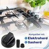 Gas Hob Knob - Set of 4 and Adapters for