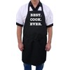 Comical Chef Apron Best Cook Ever, Black Kitchen Aprons, Full