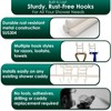 Jovware White Shower Caddy - 2 Pack Open Shelf Hooks
