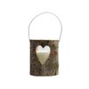 Wooden Decorative Lantern with Heart - Size L - Natural