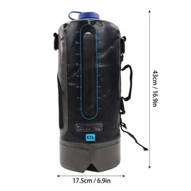 Topyond Camping Shower Bag,12L Capacity Portable Shower Bag with Pump and Water Tube for Outdoor Backpacking,Outdoor Water Storage Bags Camping Accessories for Camping, Beach, Hiking, Climbing